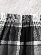 Young Girl Elegant Plaid Wool Blend A-Line Skirt, Suitable For Casual Wear And Formal Occasions